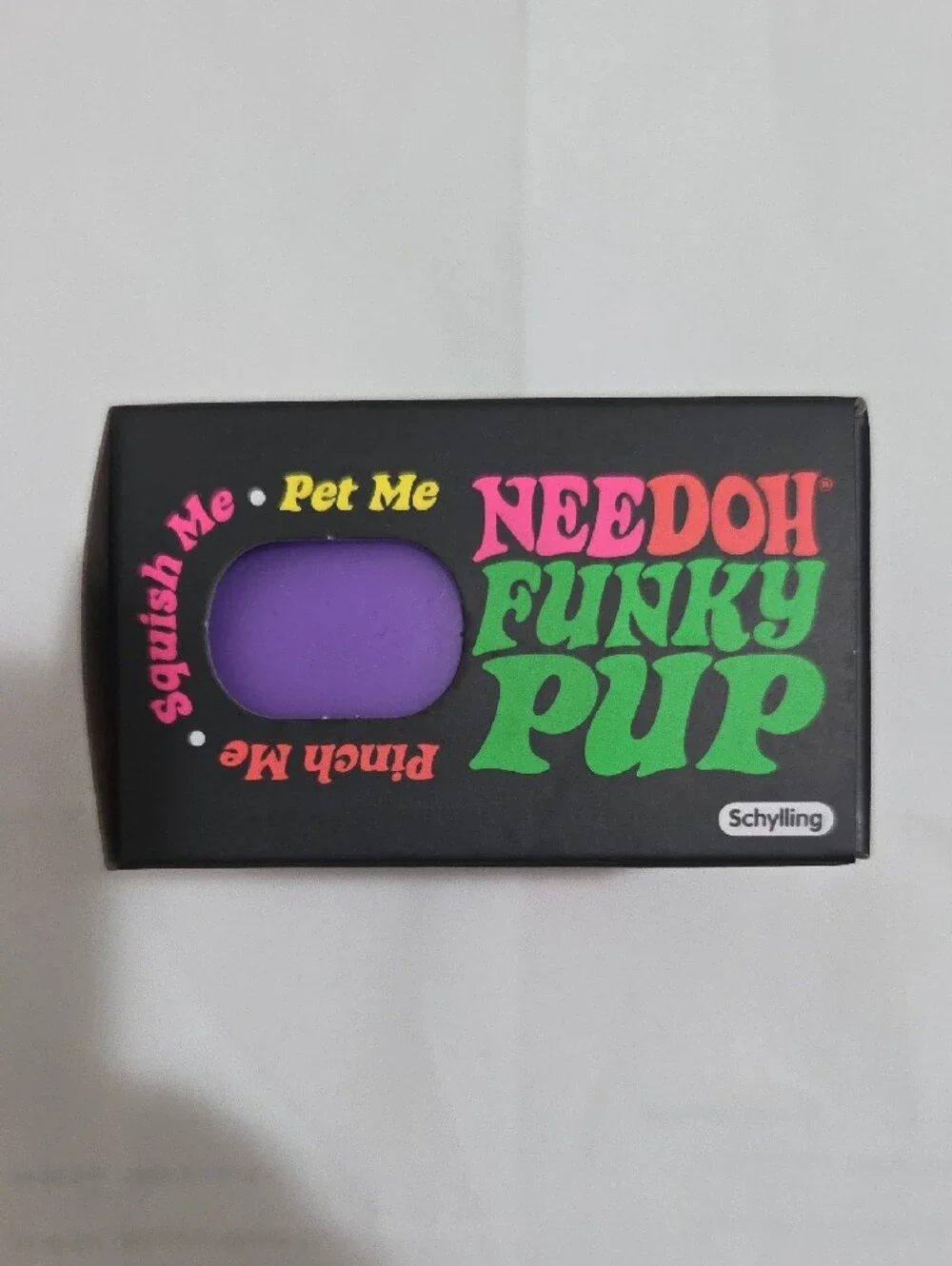 NEEDOH Funky Pup Purple Squish Toy